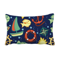 thumbnail image 1 of Navigation Fish Boat Colourful Ocean Throw Pillow Lumbar Insert Cushion Cover Home Decoration, 1 of 3