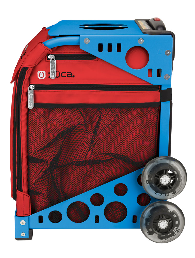 Zuca 18" Sport Bag - Chili with 2 Small Utility Pouch (Blue Frame)