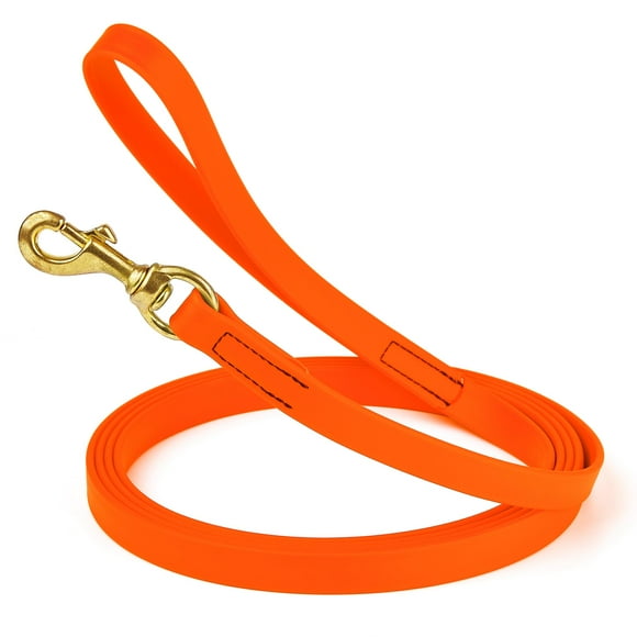 Viper Biothane Working Tracking Lead Leash Long Line for Dogs 2 Colors and 6 Sizes, 3/4" x 15ft, Hunter Orange