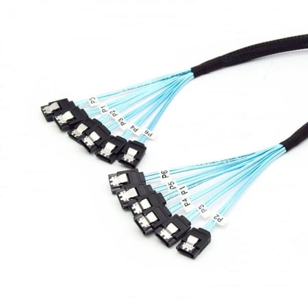 Chenyang CY Internal 6 SATA 7pin to 6 SATA 7pin Target SSD Hard Disk 6Gbps Data Server Raid Cable Cable price history on PriceWatchPro