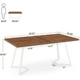 thumbnail image 3 of Tribesigns 55" Rectangular Dining Table, Modern Brown Wooden Kitchen Table for 6, 3 of 7