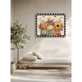 thumbnail image 4 of Hello Fall Canvas Print Wall Art Framed Canvas Art Wall Decor Farm Sunflower Plants Black Buffalo Plaid Pictures Painting Morden Artwork for Living Room Bedroom, Ready to Hang - 16"x20", 4 of 6