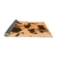 thumbnail image 2 of Ahgly Company Indoor Square Abstract Orange Modern Area Rugs, 4' Square, 2 of 4
