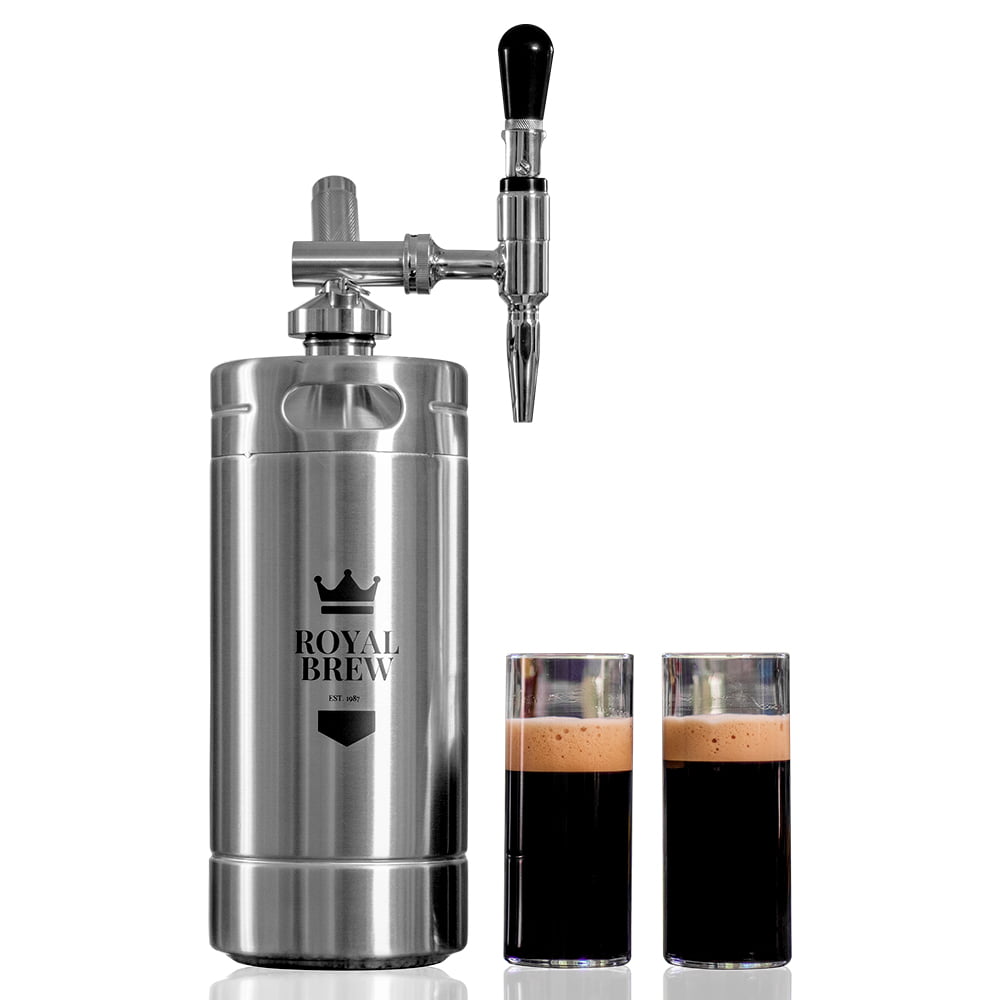Royal Brew Nitro Cold Brew Coffee Maker Home Keg Kit System - Stainless  Steel 128 oz