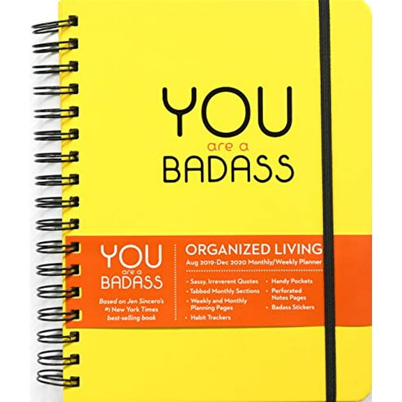 Pre-Owned You Are a Badass 2019-2020 17-Month Monthly/Weekly Organised Living Diary Planner Paperback