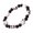 Black and white, variant on FENOHREFE Trendy Skull Head Bead Bracelet Elastic Resin Beaded Wristchain Streetwear Handchain Stylish Punk Styles Accessories