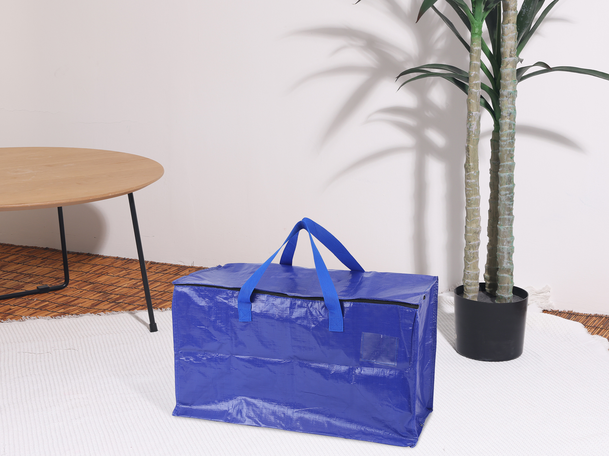 Unique Bargains 1 Pack Clothes Storage Bags Moving Bags Blue 27*14*15in