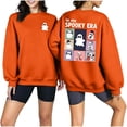 thumbnail image 2 of Sokhug Long Sleeve Halloween Sweatshirt Print Pullover Tops for Women Casual Round Neck Halloween Graphic Front Back Print Sweatshirt Fall Winter Holiday Casual Wear, 2 of 6