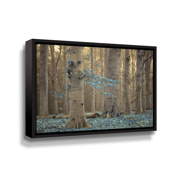 Artwall Winter Blues, Gallery Wrapped Floater-framed Canvas by Martin Podt
