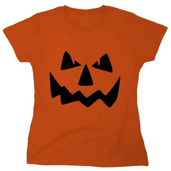 Pumpkin Face Sarcastic Humor Novelty Funny Women's Casual Tees