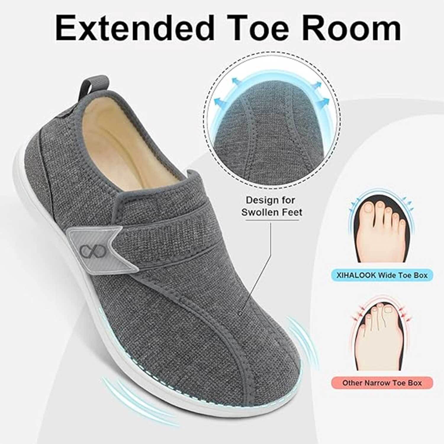 Leisfit Women's Wide Adjustable House Slippers photo 3