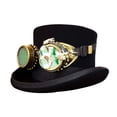 thumbnail image 4 of Alto negro Steampunk Sombrero con gafas Disfraz de de Halloween Acceeeory L Yuyangstore sombrero steampunk, 4 of 8
