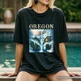 thumbnail image 5 of Enchanting Oregon State Multnomah Falls Winter T-Shirt, Pacific Northwest Waterfall Tee and Souvenir, 5 of 6