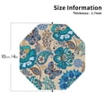 thumbnail image 3 of Pofeuu Vintage Floral Butterflies Print Leather Coasters Set of 6, Round Cups Mugs Mat Pad for Home Kitchen Heat Resistant Drink Coasters,Octagon, 3 of 7
