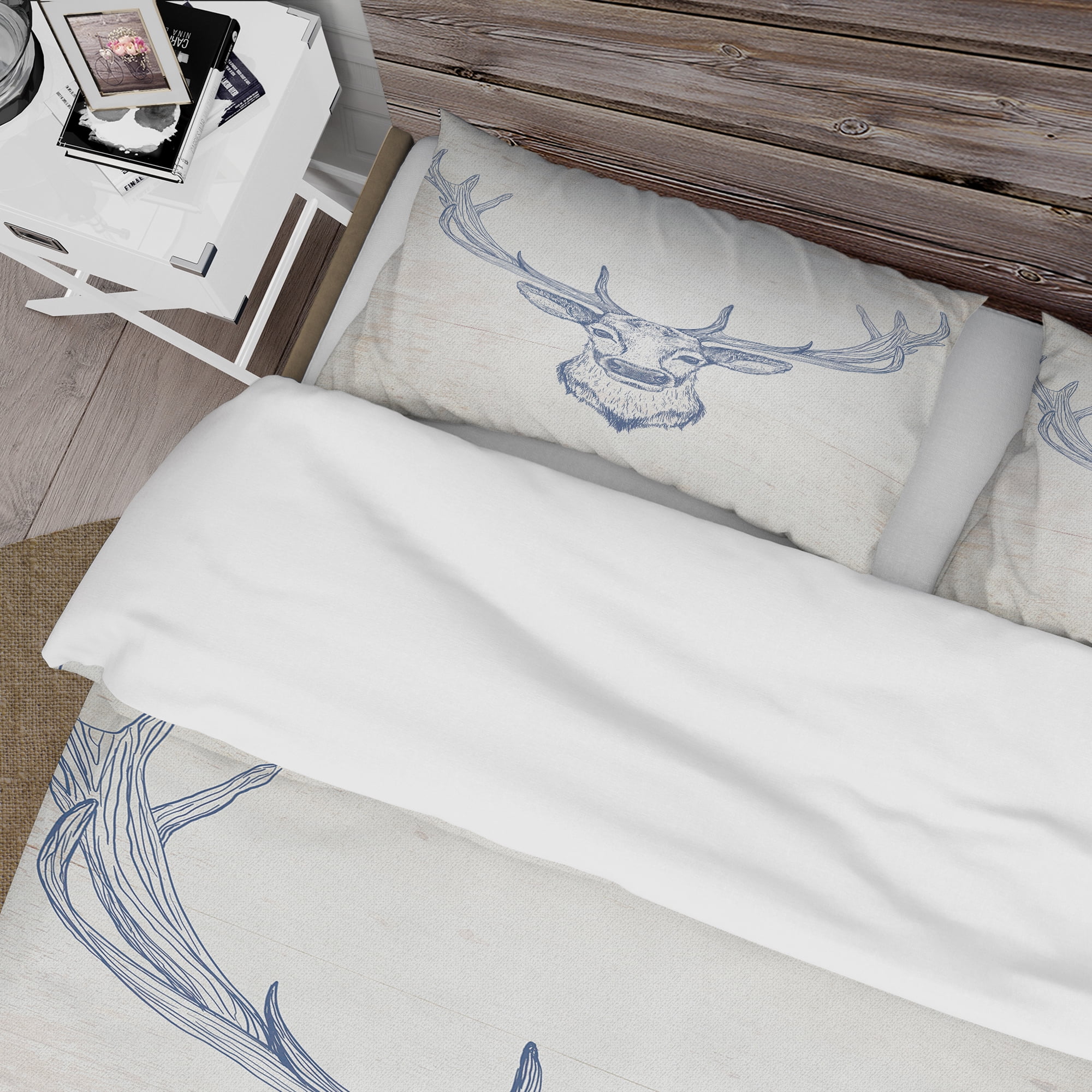 Designart 'Moroccan Orange Tiles Collage IV' Farmhouse Duvet Cover Set