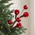 thumbnail image 4 of Christmas Picks, Red and Green Foam Candy Ball Tree Stems Holiday Decoration Branch Ornaments for Christmas Tree Home Party Decor 2025, 4 of 6