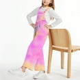 thumbnail image 5 of Xdegoge Girls Tie-Dye Overalls Jumpsuit Colorful Gradient Print Fleece Bibs Pants, Trendy Warm Winter Jumpsuits with Pockets, 5 of 8