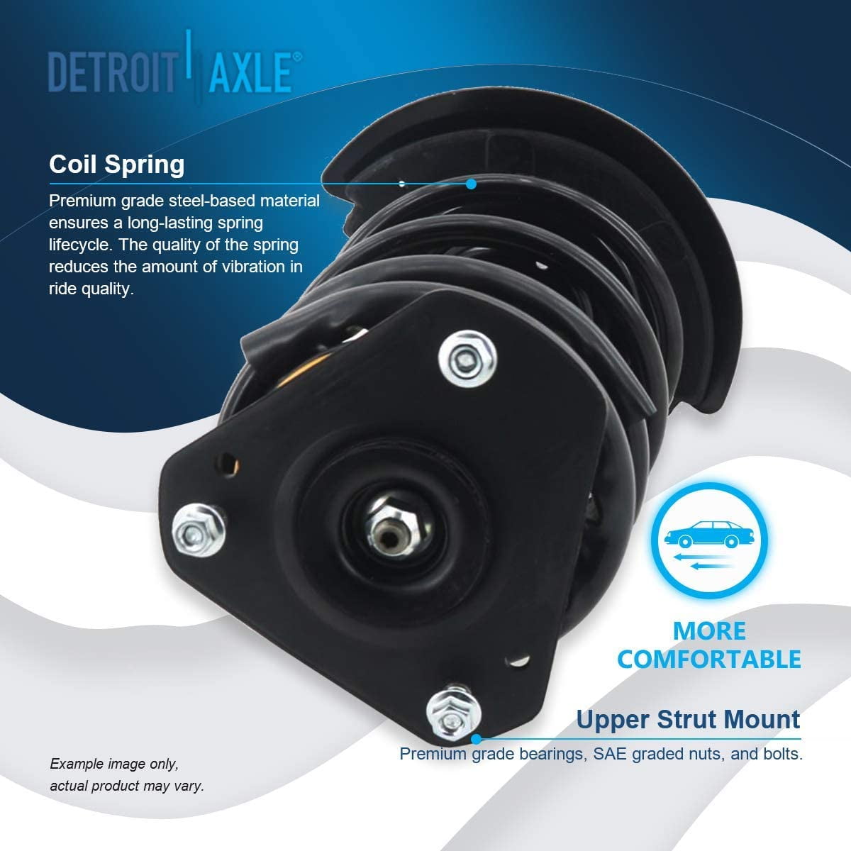 Detroit Axle - 2 Front Struts for Chevy Impala Monte Carlo Pontiac Grand Prix Buick LaCrosse Century Regal Allure Complete Struts w/ Coil Springs Replacement Strut Shocks Assembly