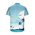 thumbnail image 5 of KIHOUT New Arrivals Summer Hawaiian Shirts for Men , Men Printed Turndown Collar Top Shirt Short Sleeve Round Neck Top/Shirt, Fathers Day Gifts Light Blue XL, 5 of 5