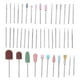 thumbnail image 4 of Juego de brocas para uñas, herramienta de manicura con cabezal de pulido para salón de casa, 45 Uds. (rosa), 4 of 8