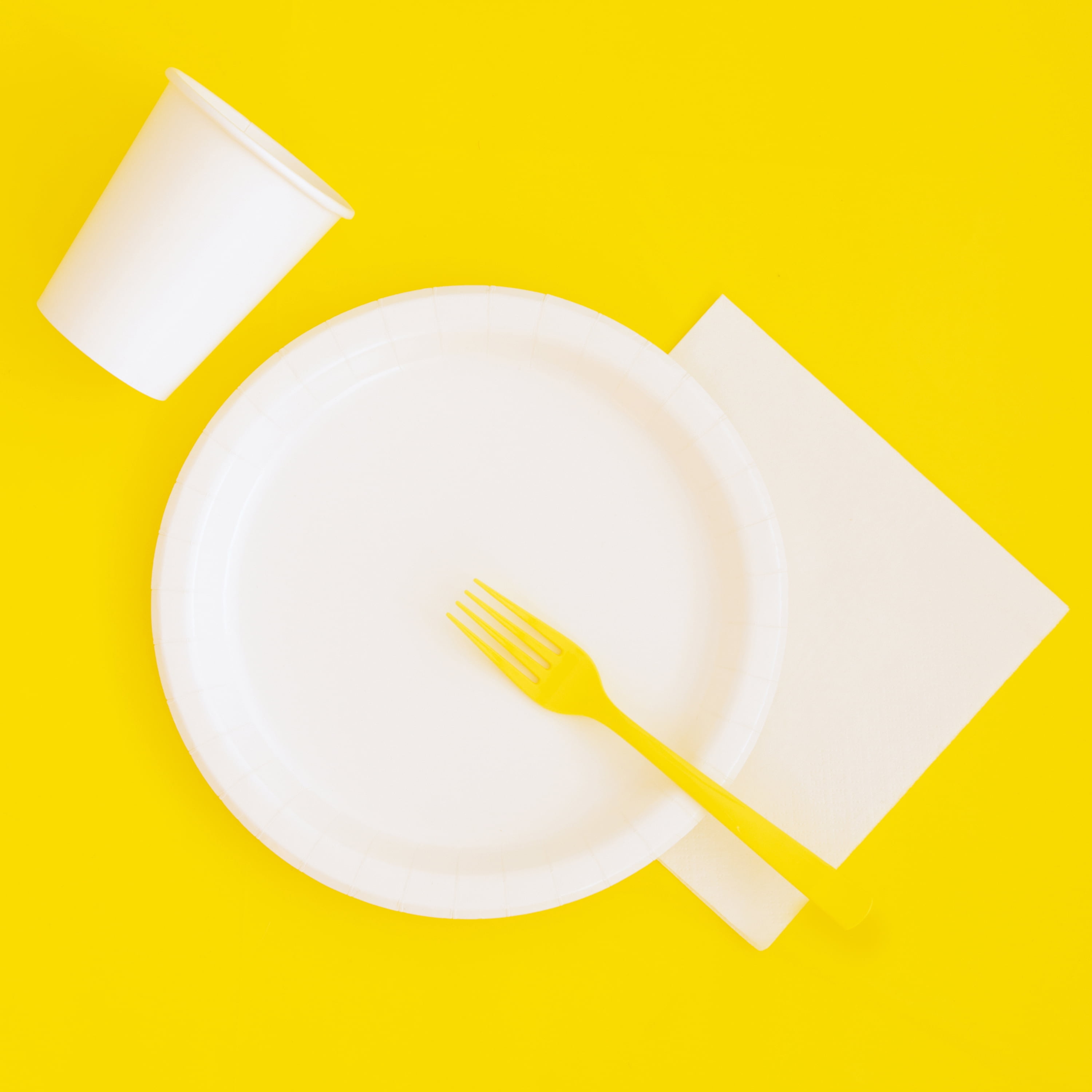 (6 pack) 24 Count Yellow Disposable Plastic Forks by Way To Celebrate