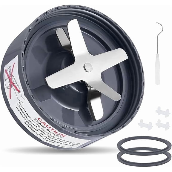 Replacement Extractor Blade for NutriBullet 600W / 900W Pro Series Blender with Silicone Rubber Gaskets Seal Ring