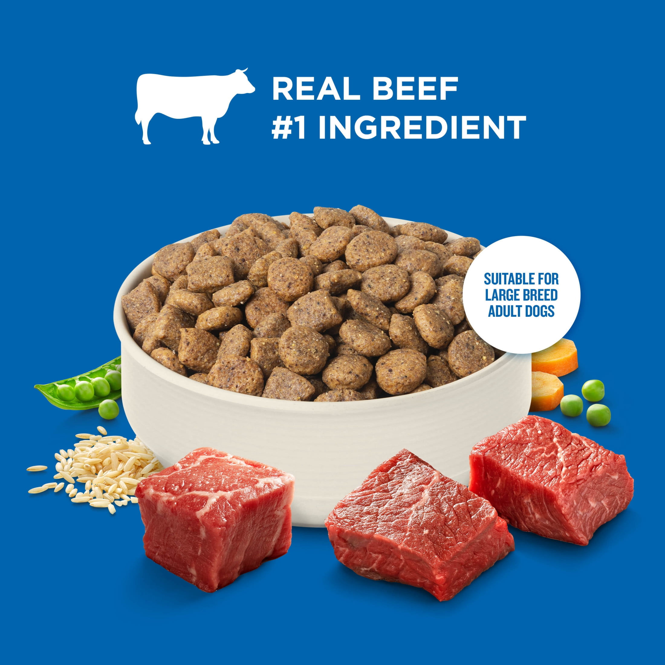 Rachael Ray Nutrish Dry Dog Food Large Breed Real Beef, Pea & Brown Rice, 13 lb.