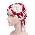 thumbnail image 2 of Cheers.US Headwear Headband Neck Gaiter Chemo Cap Hair Loss Beanie Nightcap Head Scarf Fashion Print Stretchy Headdress Dome No Brim Turban Hat for Spa, 2 of 7