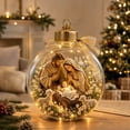 thumbnail image 3 of LOWLHOME Glowing Christmas Story Ornament, Hanging Keepsake Decor, Light-Up Mini Holiday Scene with Warm LED Light, Festive Keepsake Gift for Home Christmas Party Decoration, 3 of 6