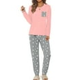 thumbnail image 3 of Fantaslook Women Pajama Sets 2 Piece Long Sleeve Pajama Sets With Long Printed Jogger Pants Sleepwear Loose Lounge Sets, 3 of 9