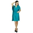 thumbnail image 4 of Bimba Women Plain Kaftan Dress Beach Cover Up Cotton Solid Caftan, 4 of 5