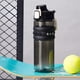 thumbnail image 4 of Botella de Agua Deportiva de 650 Ml | Plástico Libre de Bpa | Tapa Hermética con Pajita | Vaso de Gran Capacidad para Gimnasio, Senderismo y Viajes | 4 Colores (Negro, Blanco, Morado, Caqui), 4 of 6