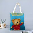thumbnail image 2 of Daniel Tiger's Neighborhood Bolso de tela con estampado de lienzo para mujer, bolsa de compras reutilizable y estética, con cremallera interior, regalo para mujer,40*45cm., 2 of 6