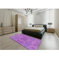 thumbnail image 5 of Ahgly Company Machine Washable Indoor Square Transitional Heliotrope Purple Area Rugs, 7' Square, 5 of 7