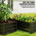 thumbnail image 4 of Outsunny Raised Garden Beds Set of 2, Galvanized Planter Box, Black, 4 of 10