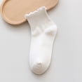 thumbnail image 5 of Ticikt Women's Soft Cotton Crew Socks, Neutral Tone Mid-Calf Socks for All Seasons,White, 5 of 5