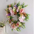 thumbnail image 4 of Clearance Wreath under $10,Idyllic Heart Shaped Wreath Floral Rose Artificial Garland Door Wreath For Home Wedding Decoration, 4 of 9