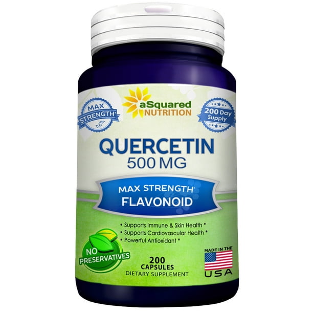 aSquared Nutrition Max Strength Quercetin Flavonoid Capsules, 500mg, 200 Ct...