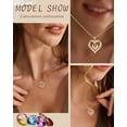thumbnail image 4 of Yndra 18K Gold Plated Heart Necklace for Women,S925 Sterling Silver December Tanzanite Birthstone Butterfly Pendant Necklace,Jewelry Gift for Her Wife Mom Girlfriend,Birthday Mother’s Day Gift, 4 of 11