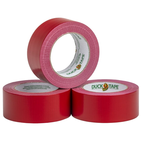 Color Duck Tape Brand Duct Tape, Red, 1.88 in. x 30 yd., 3 pack