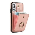 thumbnail image 6 of Compatible with Samsung Galaxy S22 Wallet Case, PU Leather Case with Card Holder, 360° Rotation Ring Kickstand, Shoulder Strap, Magnetic Snap Protective Case Designed for S22, Rosegold, 6 of 7