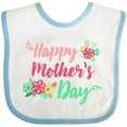 thumbnail image 3 of Inktastic Happy Mothers Day with Flowers Boys or Girls Baby Bib, 3 of 4