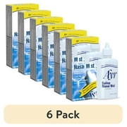 (6 pack) Ayr Saline Nasal Mist, for Daily Saline Nasal Care, 50mL