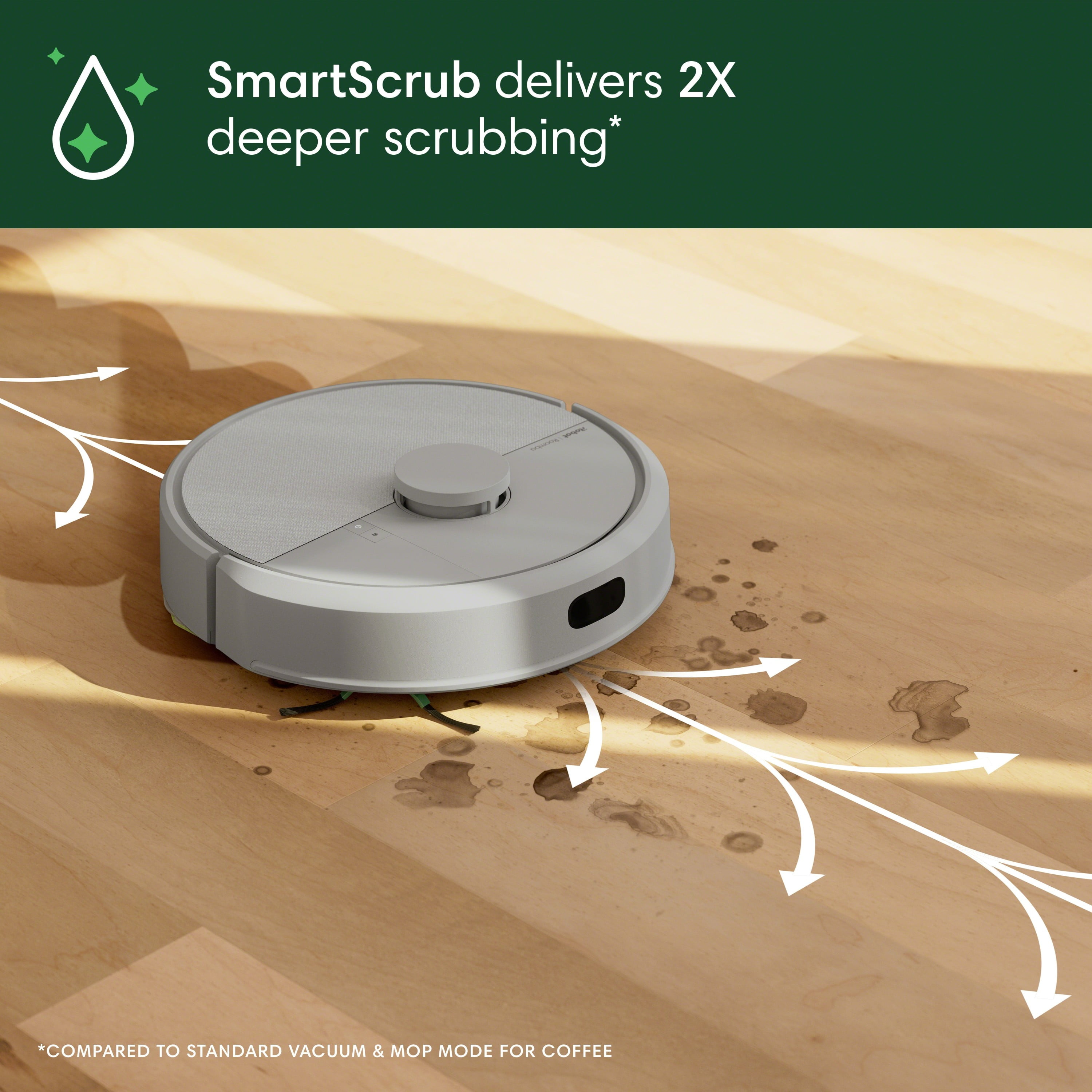 iRobot Roomba 1010 Combo Robot Vacuum & Mop, 2 in 1 for Carpet & Hard Floors, Self-Charging, Intense Power-Lifting Suction, Avoids Mopping Carpets, LiDAR Navigation, Model# Y311620