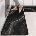 thumbnail image 2 of Kitchen Rugs Sets Of 2,Black Gold Marble Pattern Anti Fatigue Kitchen Mat Rugs Non Slip Washable,Decorative Kitchen Floor Mats for Kitchen,Sink,Laundry,17"x47"+17"x47", 2 of 5