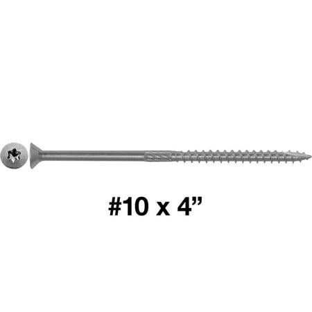 

Jake Sales Brand #10 x 4” Torx/Star Stainless Steel Wood Screw ~280 Screws - ACQ Compatible - 5 Pounds