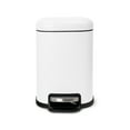 thumbnail image 6 of Acento Cubo Square Step Trash Can, 1.6 Gallon Compact Bathroom Waste Bin with Soft Close and Stay Open Lid, Removable Inner Bucket, Matte White, 6 of 12
