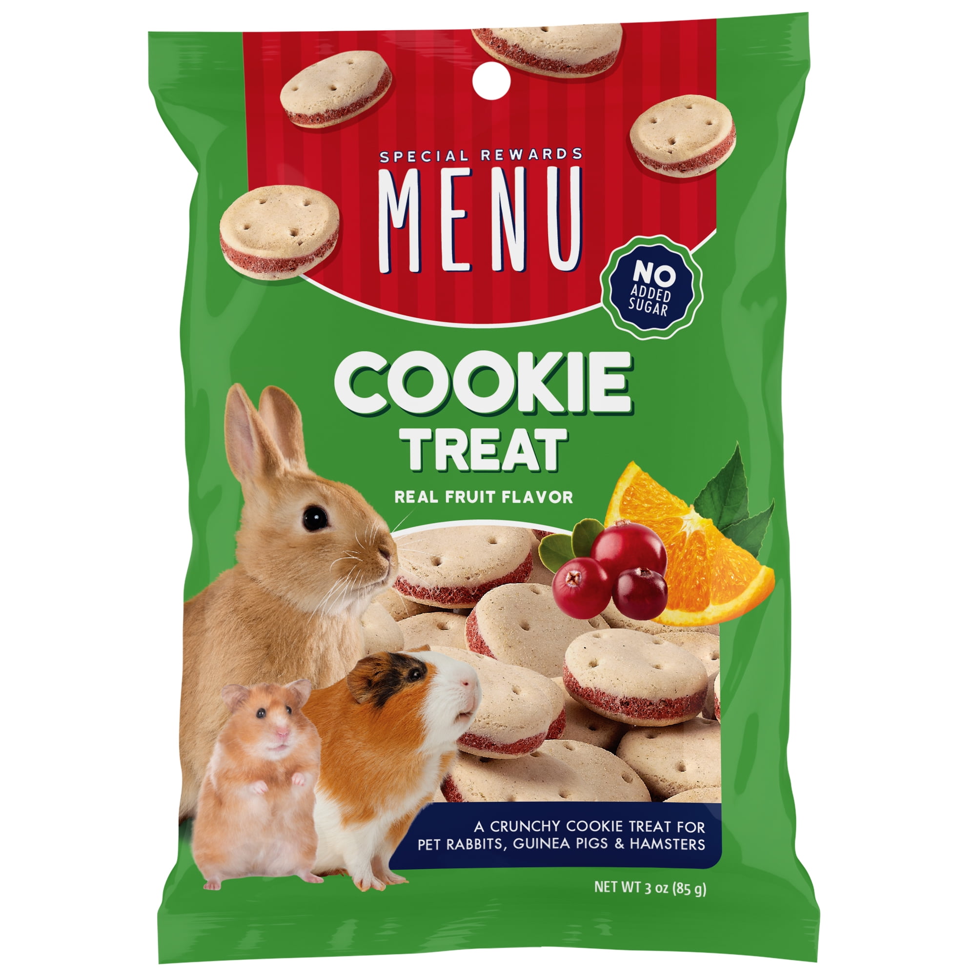 Menu Cookies with Cranberries Rabbit, Guinea Pig, & Hamster Treats, 3 Oz