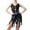 Black, variant on TMOYZQ Womens Dresses Sequins Tassel Dance Costume 1920s Flapper Cocktail Party Dresses Rumba Latin Ballroom Performance Costume Mini Dresses