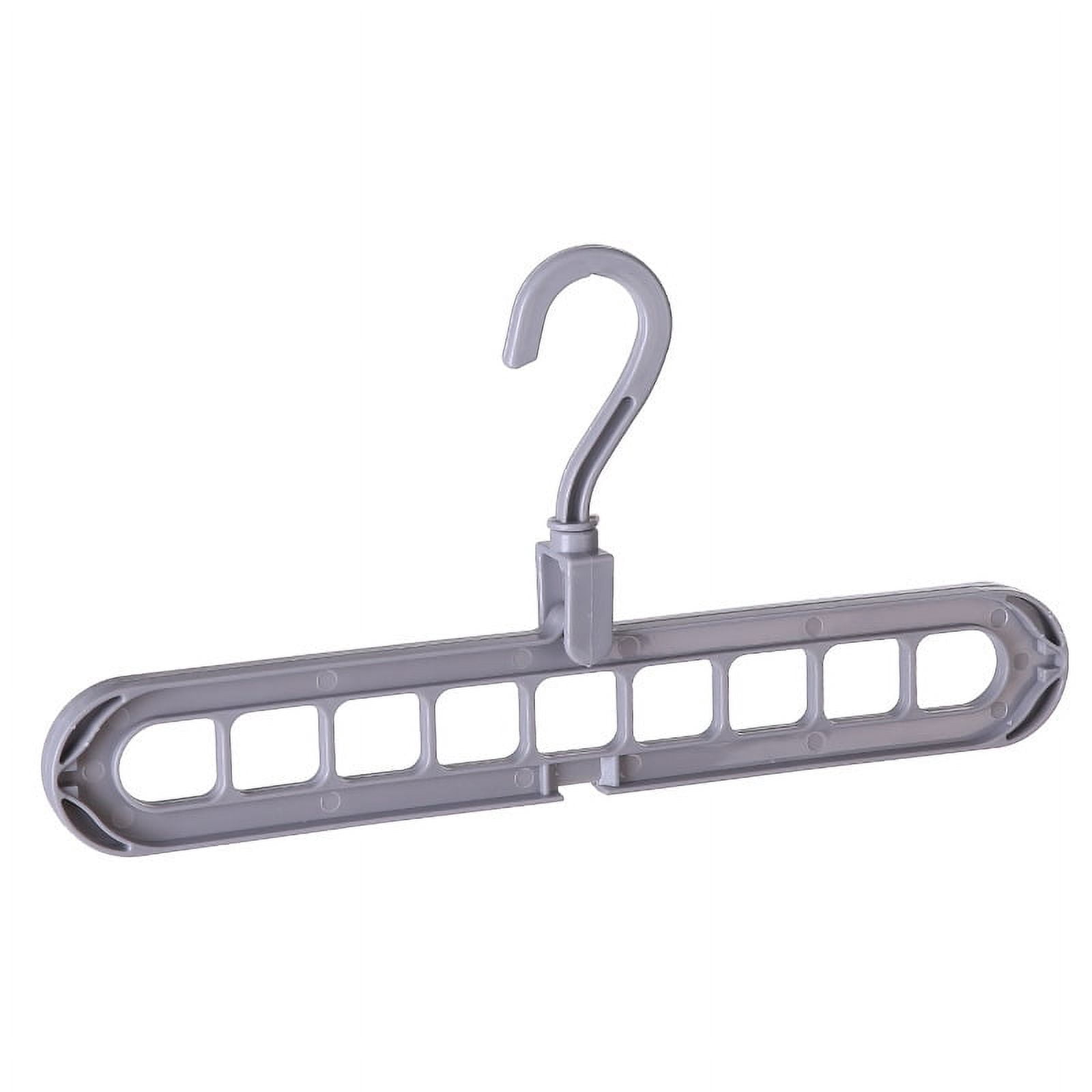 Space Saver Hangers for Clothes Multifunctional Clothes Hangers Closet Organizer Hook Rack - 10 PCS (Gray)